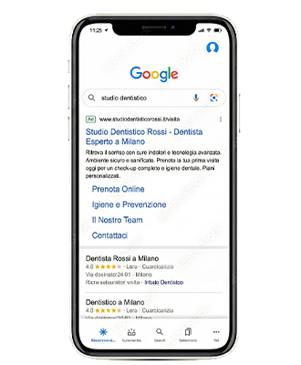 annuncio Google Ads per studio professionale