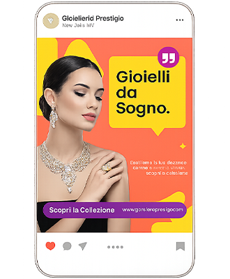 annuncio Instagram Ads per gioielleria