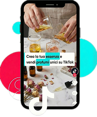 Annuncio TikTok profumeria fragranze cosmetici