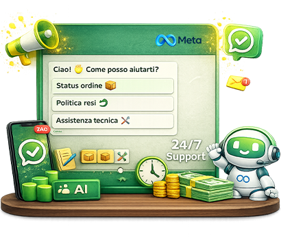 risposte automatiche AI WhatsApp 24 ore