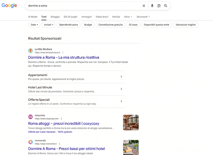 risultati google ads