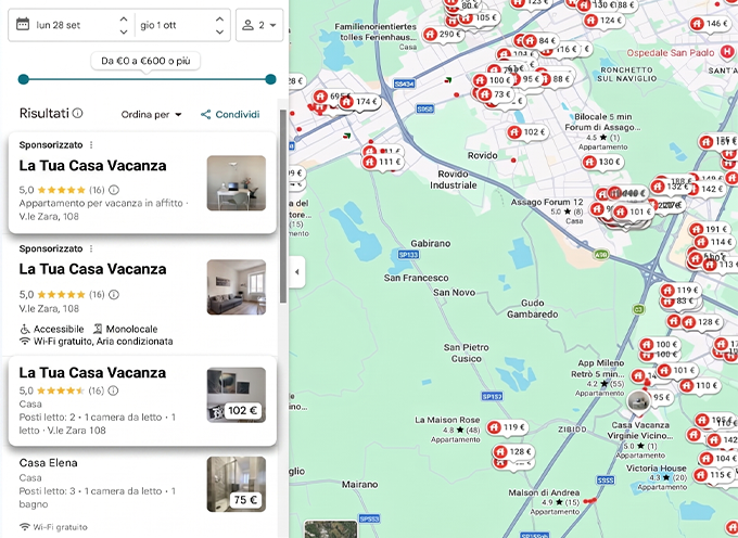 google travel risultati