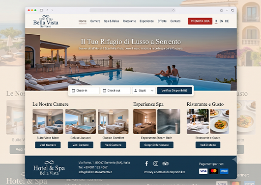 sito web per hotel